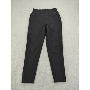 Layer 8 Pants Womens Medium Black Joggers Cargo Stretch Elastic Waist Athletic